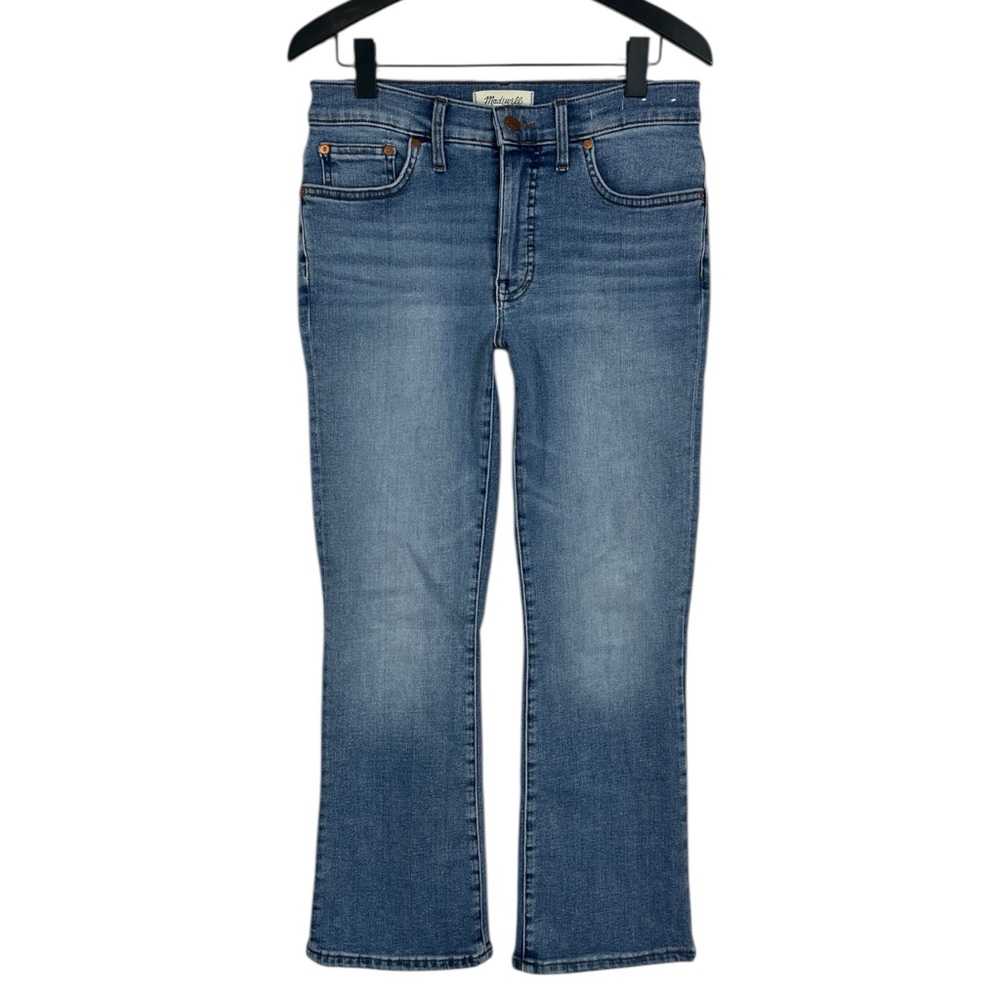 Madewell Medium Blue Straight Flare Jeans - Picture 2 of 8